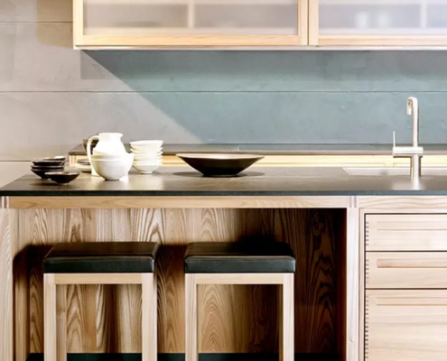 Håndlavet snedkerkøkken i massiv elm